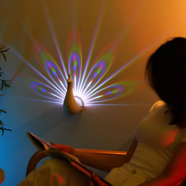 Lampe Projecteur Murale Paon