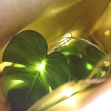 Guirlande lumineuse feuilles de Monstera - Feuilles artificielles